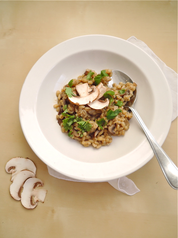 Pearl Barley Mushroom Risotto | Add A Little